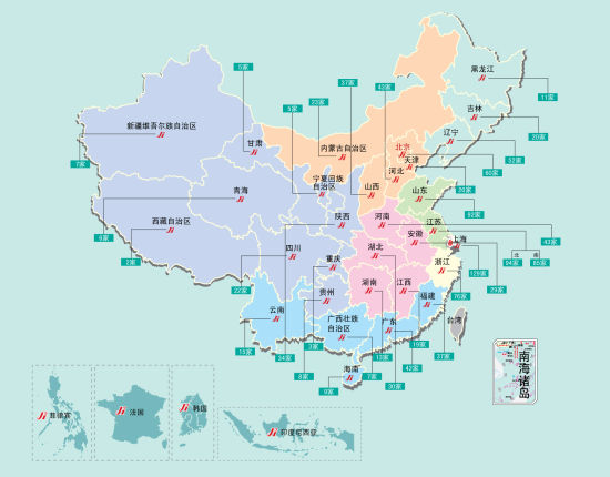 全国各地哪里的美食最多,各地区美食的地图