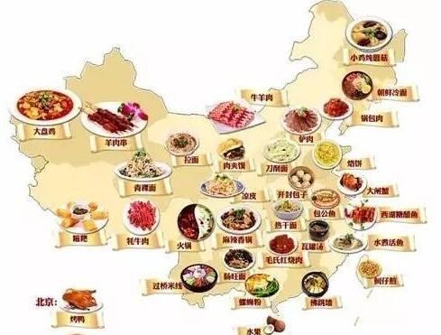 中国各地美食地图手抄报,各地可以网购的美食