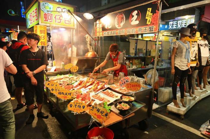 两个男生评各地美食,夜市各地特色美食小吃